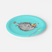 Funny Fish Birthday Pappteller (Schrägansicht)
