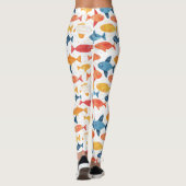 Funny Fish farbiges Muster Leggings (Rückseite)