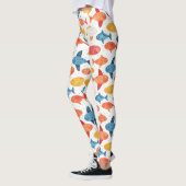 Funny Fish farbiges Muster Leggings (Links)