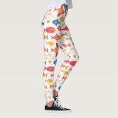 Funny Fish farbiges Muster Leggings (Rechts)