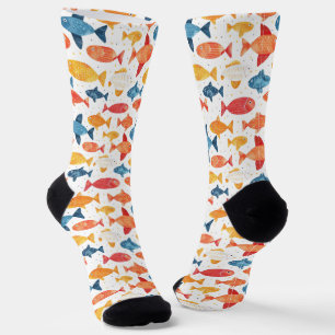 Funny Fish farbiges Muster Socken