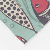 Funny Fish: handgezeichnet nahtloses Muster. Fleecedecke (Ecke)