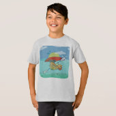 Funny fish kayaking T-Shirt (Vorne ganz)