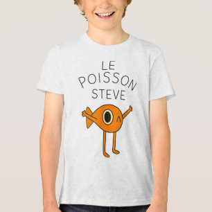 Funny Fish Le Poisson Steve für Kinder Frauen Tri-Blend Shirt