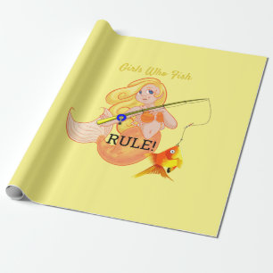 Funny Fish Meerjungfrau Girl Thunder_Cove Geschenkpapier