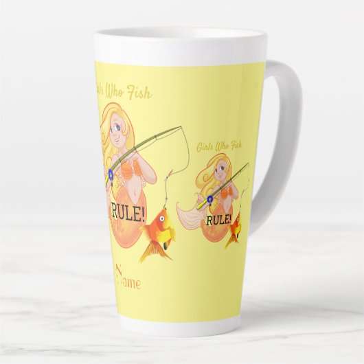 Funny Fish Meerjungfrau Girl Thunder_Cove Milchtasse (Rechte Ecke)