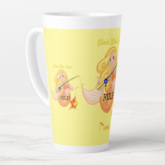 Funny Fish Meerjungfrau Girl Thunder_Cove Milchtasse (Linke Ecke)