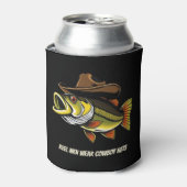 Funny Fish mit Cowboy Hat- Dosenkühler (Kanne Vorderseite)