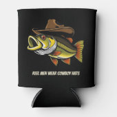 Funny Fish mit Cowboy Hat- Dosenkühler (Vorderseite)