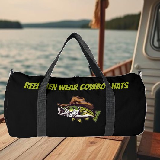 Funny Fish mit Cowboy Hat-Fisherman Core- Duffle Bag