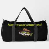 Funny Fish mit Cowboy Hat-Fisherman Core- Duffle Bag (Vorderseite)