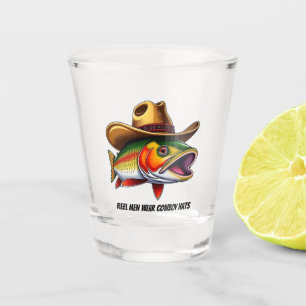 Funny Fish mit Cowboy Hat- Schnapsglas