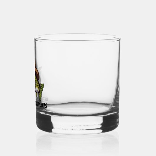 Funny Fish mit Cowboy Hat- Whiskyglas (Links)