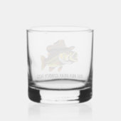 Funny Fish mit Cowboy Hat- Whiskyglas (Rückseite)