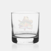 Funny Fish mit Cowboy Hat- Whiskyglas (Rückseite)