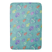 Funny FISH Muster gefärbt + Ihre Ideen Badematte (Vorderseite Vertikal)