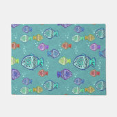 Funny FISH Muster gefärbt + Ihre Ideen Fußmatte (Vorderseite)