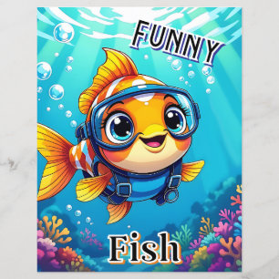 Funny Fish Niedlicher Cartoon Kids Kinderzimmer