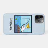 Funny Fish Pelican Cartoon Case-Mate iPhone Hülle (Rückseite (Horizontal))