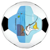 Funny Fish Pelican Cartoon Fußball (Gedreht)