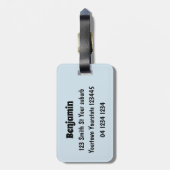 Funny Fish Pelican Cartoon Gepäckanhänger (Rückseite vertikal)