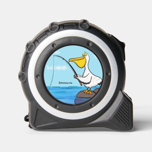 Funny Fish Pelican Cartoon Maßband (Vorderseite)
