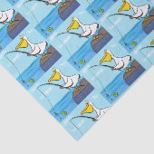 Funny Fish Pelican Cartoon Seidenpapier (Ausschnitt)