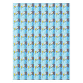 Funny Fish Pelican Cartoon Tischdecke (Vorderseite)