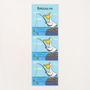 Funny Fish Pelican Cartoon Yogamatte
