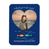 Funny Fish Pun Custom Photo Valentine's Day Magnet (Vertikal)