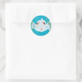 Funny Fish Runder Aufkleber (Tasche)