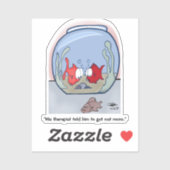 Funny Fish Story Custom Cut Stickers Aufkleber (Blatt)