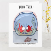 Funny Fish Story Faltkarte Karte (Gelbe Blume)