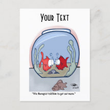 Funny Fish Story Postcard