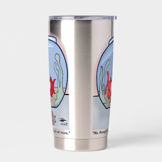 Funny Fish Story Thermobecher (Links)