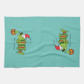 Funny Fish Weihnachtsbass Fischen Niedlicher Carto Geschirrtuch (Horizontal)