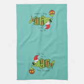 Funny Fish Weihnachtsbass Fischen Niedlicher Carto Geschirrtuch (Vertikal)