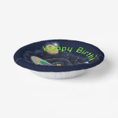 Funny Fish Weltraumschiff Cartoon Illustration Pappteller (Gewinkelt)