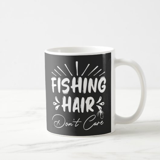 Funny Fisherman, Fishing Hair ist dir egal Kaffeetasse (Rechts)