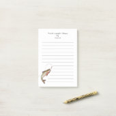 Funny Fisherman fishing personalized Post-it Klebezettel (Auf Schreibtisch)