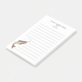 Funny Fisherman fishing personalized Post-it Klebezettel (angewinkelt)