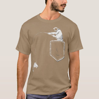 Funny Fisherman Fishing Pocket T for Father & Gra T-Shirt