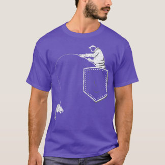 Funny Fisherman Fishing Pocket T for Father & Gra T-Shirt