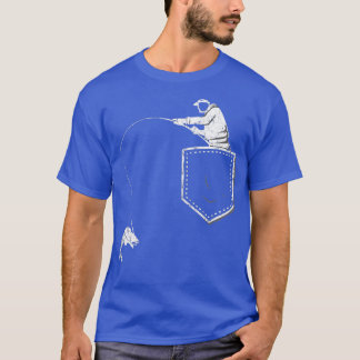 Funny Fisherman Fishing Pocket T for Father & Gra T-Shirt