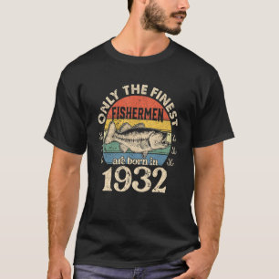 Funny Fisherman Geboren 1932 90. Geburtstag Männer T-Shirt