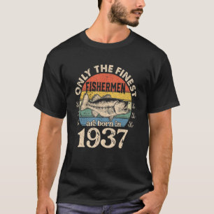 Funny Fisherman Geboren 1937 85. Geburtstag Männer T-Shirt