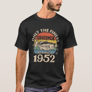 Funny Fisherman Geboren 1952 70. Geburtstag Männer T-Shirt