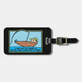 Funny Fisherman Gepäckanhänger (Vorderseite horizontal)