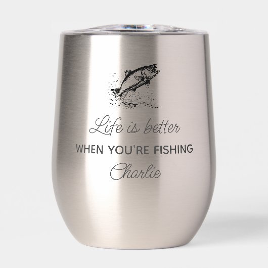 Funny Fisherman Geschenk, Fisch Zitat Personalisie (Vorderseite)