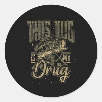 Funny Fisherman Geschenkidee Dieser Umarmung ist m Runder Aufkleber